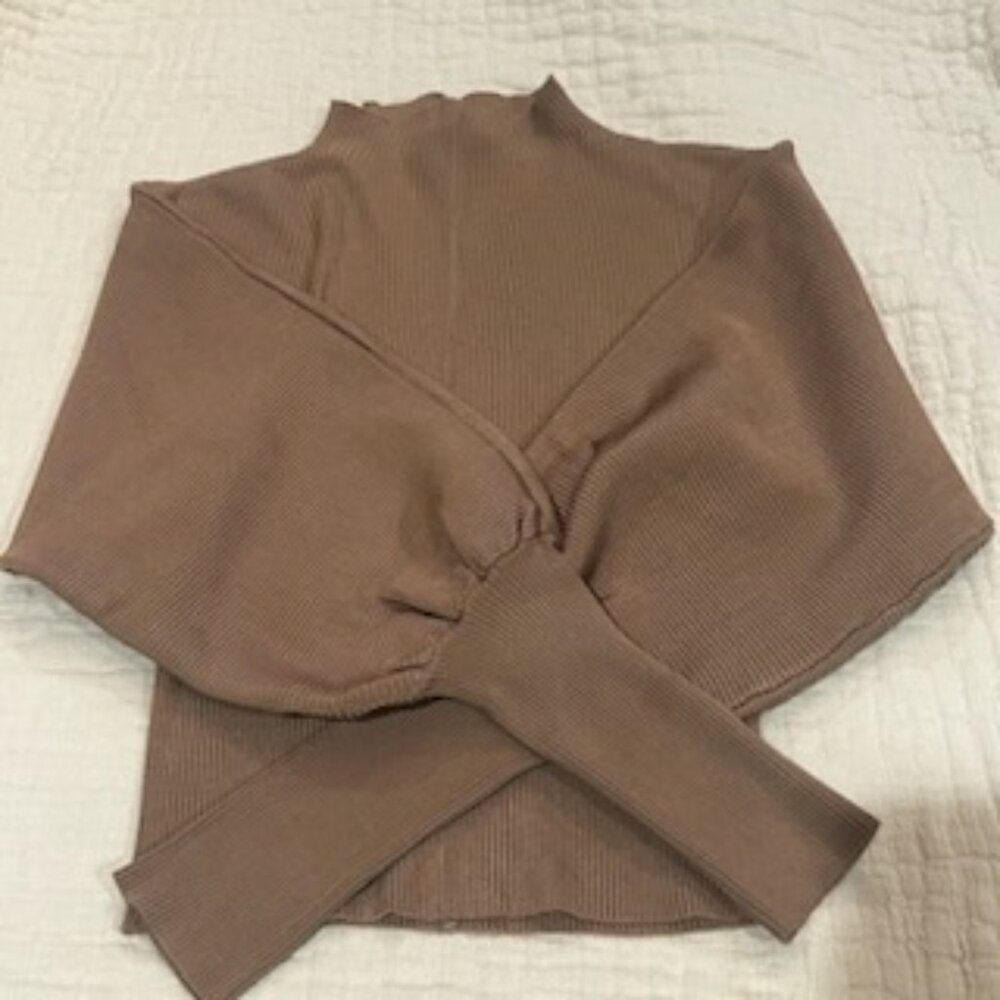 NWOT Zara Dolman Sleeve Fitted Pullover Top Sweater - Picture 5 of 9